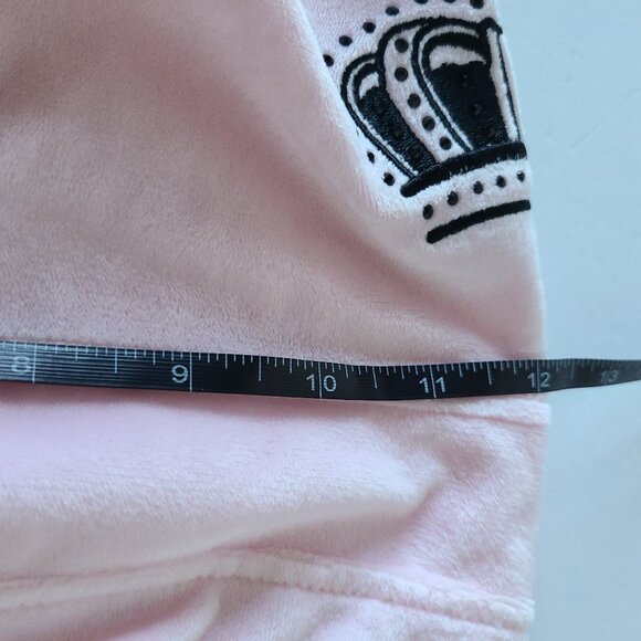 JUICY COUTURE PINK/BLACK TERRY BLING TRACKSUIT HOODIE | LOGO DETAIL |SZ M/L - Picture 9 of 11